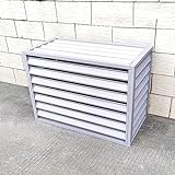 Air Conditioning Cover Made of Aluminium Composite,Protective Grille for Air Conditioning and Heat Pumps,Protection from Rain and Hail,Weiß,100 * 50 * 70cm