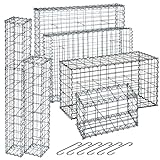 Gabionen - Drahtstärke 3.5 mm, mit Spiralverbindungen und Distanzhalter, verzinkter Stahl, Setwahl - Steinkörbe, Steinzaun, Steinkorb, Gabionenkörbe, Steingabionen, Drahtkorb Gabione, Zaun