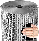Amagabeli 0.5M X 20M Hasendraht Feinmaschig wühlmausgitter für hochbeet Volierendraht 12x12mm 0,7mm Zaun hühnerdraht maschendrahtzaun Kaninchendraht 50cm verzinkt Drahtgitter Feuerverzink