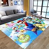 NOSAWA Cartoon Bedruckter Teppich, Spielteppich, Kinderzimmer, Animation 3D-Teppich, Küchenteppich, Fußmatte 100X160Cm