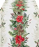 Apelt Tischläufer'Winterwelt' Baumwolle weiß-rot Größe 46x140 cm
