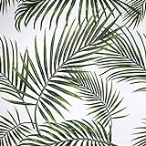 Hode Selbstklebende Möbelfolie Grün Weide Blätter Muster Klebefolie 45cmX5m PVC Wasserdicht Tapeten für Küche Schränke Dekorfolie