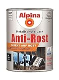 Alpina Metallschutzlack Anti-Rost Schwarz 2,5 Liter matt